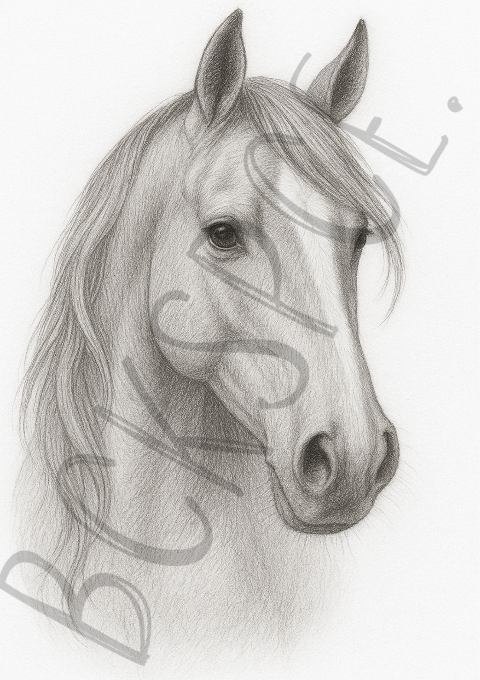 Horse Pencil Sketch