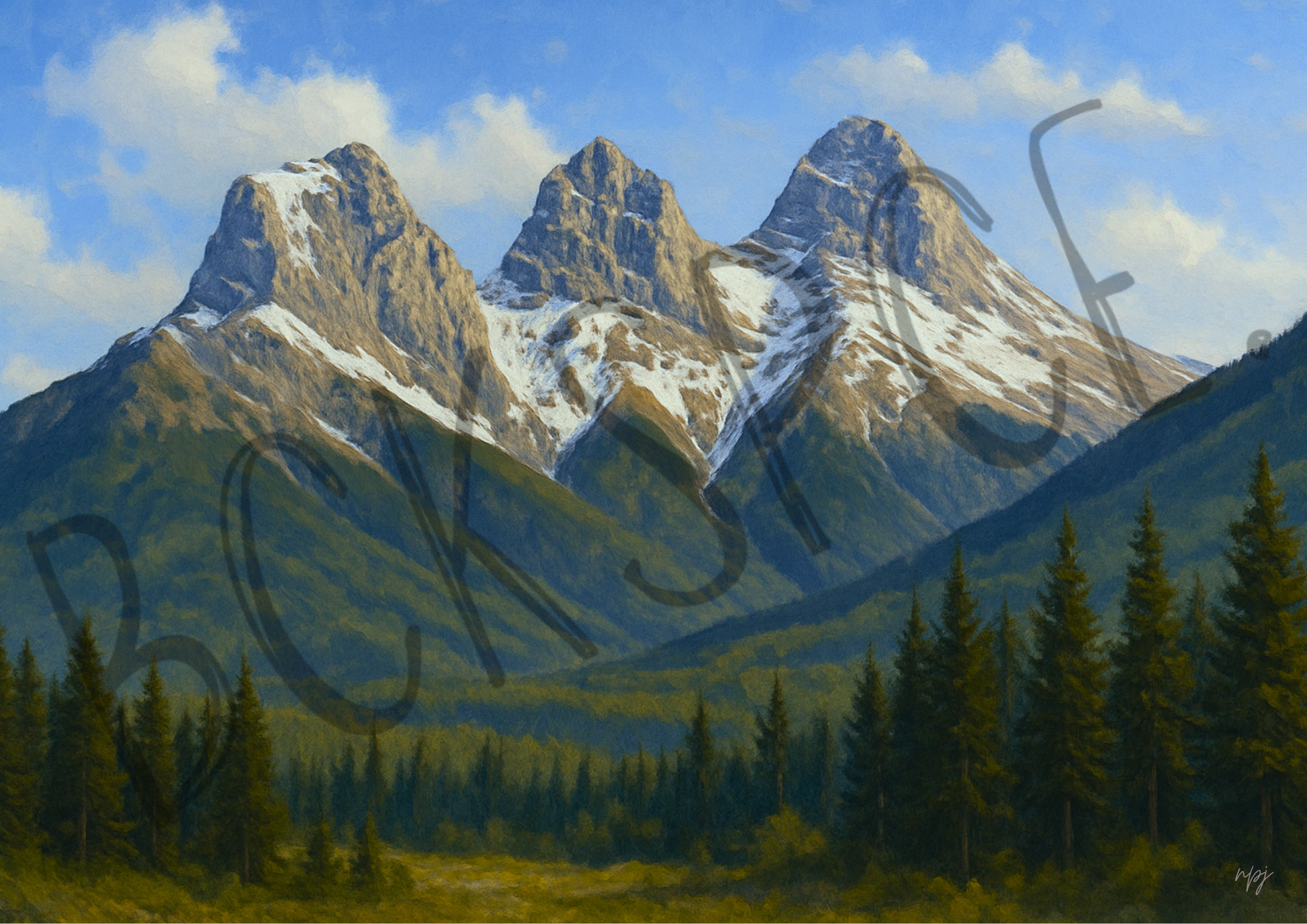 Three Sisters Mountain Range